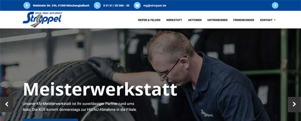 Stroppel Mönchengladbach Webseite Screenshot